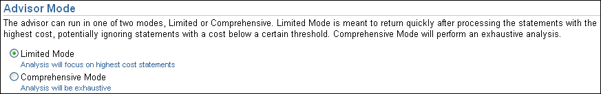 Description of sql_access_advisor_mode.gif follows