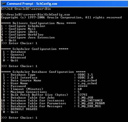 BI administration tool