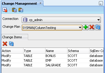 Change Management window