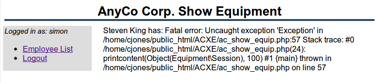 A nice error message A nice error message