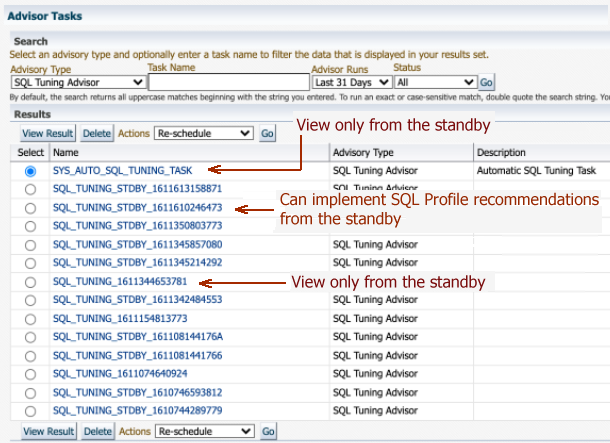 Description of sql_advisor_home2.png follows