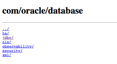 Maven Central Location for Oracle Database Artifacts Maven Central Location for Oracle Database Artifacts